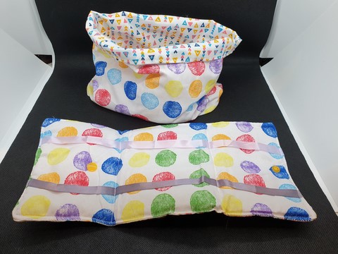 Grande Panière et sa Pochette à Barrettes